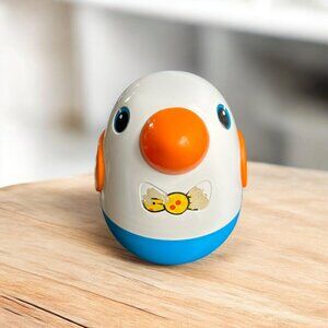 (video) Vtg PLAYSKOOL Weeble Wobble Roly Poly Chime Bird Baby Toy Chick Penguin